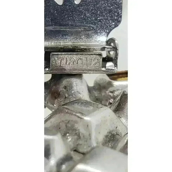 Vintage DUETTE Style Brooch Shoe Fur Collar Clips 1940 Clear Rhinestone - Picture 10 of 10